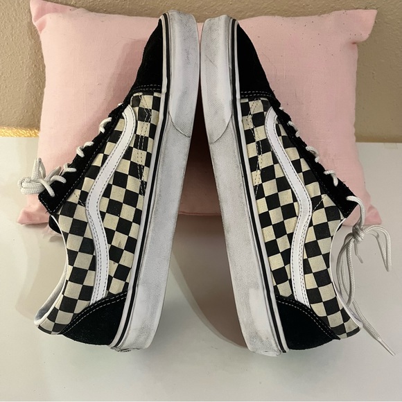 Checkered black and white Vans, men’s, low top with laces - Picture 5 of 7